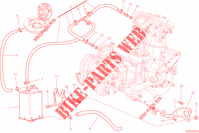 EVAPORATIVE EMISSION SYSTEM (EVAP) voor Ducati Multistrada 1200 ABS 2014