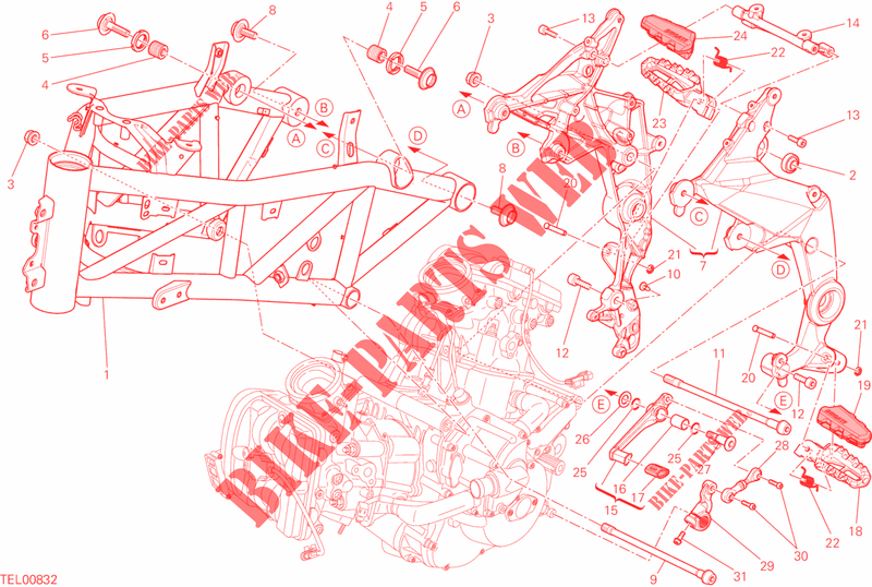FRAME voor Ducati Multistrada 1200 ABS 2014