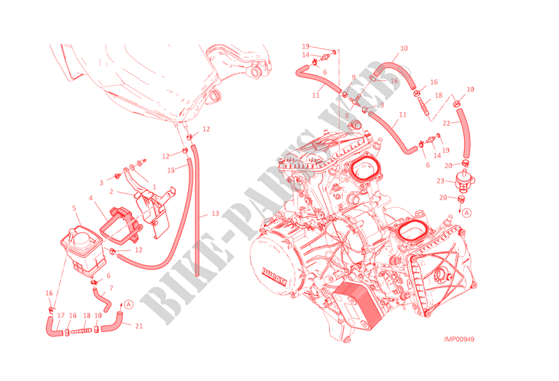EVAPORATIVE EMISSION SYSTEM (EVAP) voor Ducati 1299 Panigale S 2015