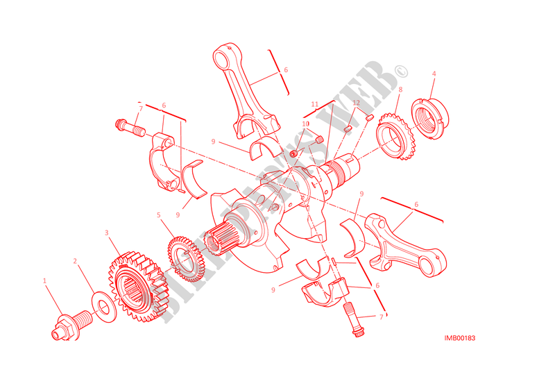 DRIJFSTANG voor Ducati 1199 Panigale R 2014