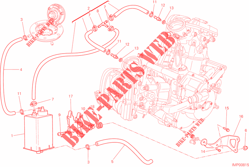 EVAPORATIVE EMISSION SYSTEM (EVAP) voor Ducati Multistrada 1200 S Pikes Peak 2014