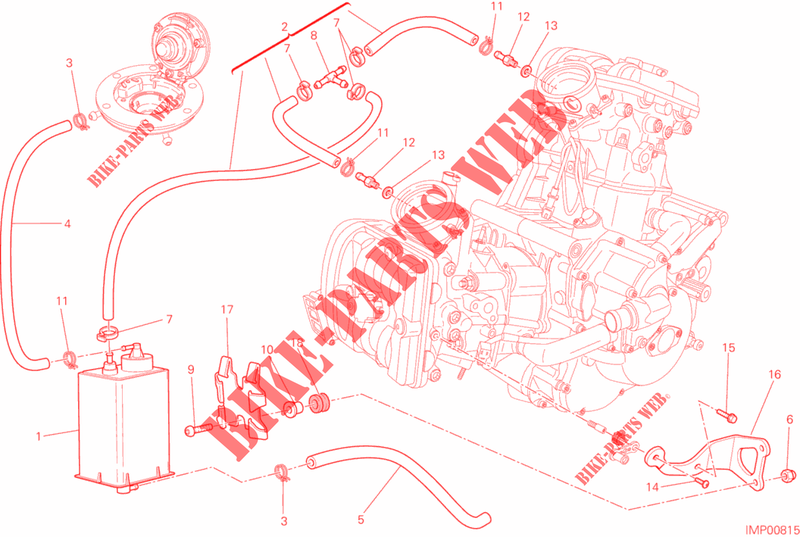 EVAPORATIVE EMISSION SYSTEM (EVAP) voor Ducati Multistrada 1200 ABS 2013