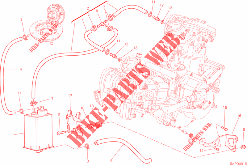 EVAPORATIVE EMISSION SYSTEM (EVAP) voor Ducati Multistrada 1200 S Pikes Peak 2013