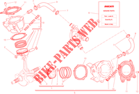CILINDER   ZUIGER voor Ducati Diavel 1200 Carbon 2014