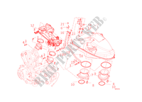 GASKLEP HUIS voor Ducati Diavel Carbon 2013