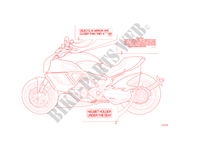 WARNING LABEL voor Ducati Diavel Carbon 2013