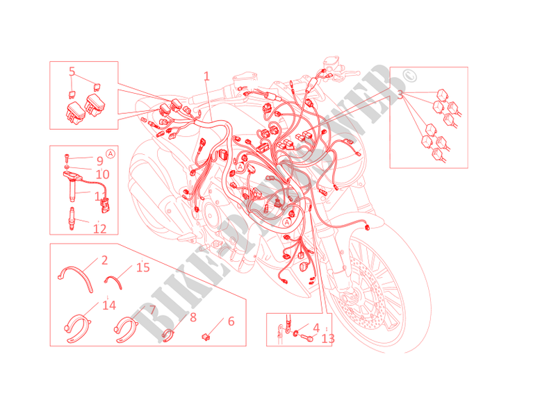 KABELBOOM voor Ducati Diavel Carbon 2013