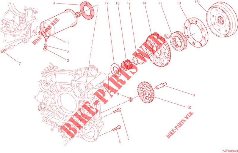 STARTMOTOR voor Ducati Hypermotard 2015