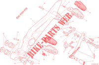VOETSTEUN LINKS   SCHAKELPEDAAL voor Ducati Hypermotard 2014