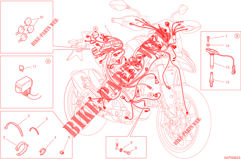 KABELBOOM voor Ducati Hypermotard 2014