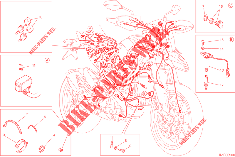 KABELBOOM voor Ducati Hyperstrada 2014