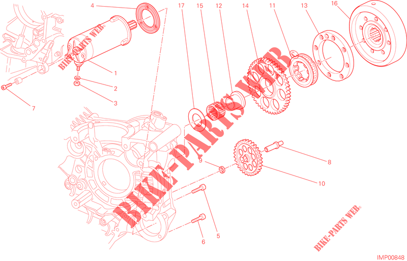 STARTMOTOR voor Ducati Hyperstrada 2014