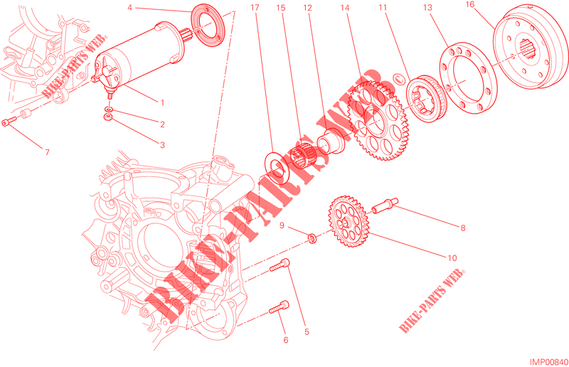STARTMOTOR voor Ducati Hypermotard SP 2014