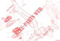 VOETSTEUN RECHTS   REMPEDAAL voor Ducati Hypermotard 2013