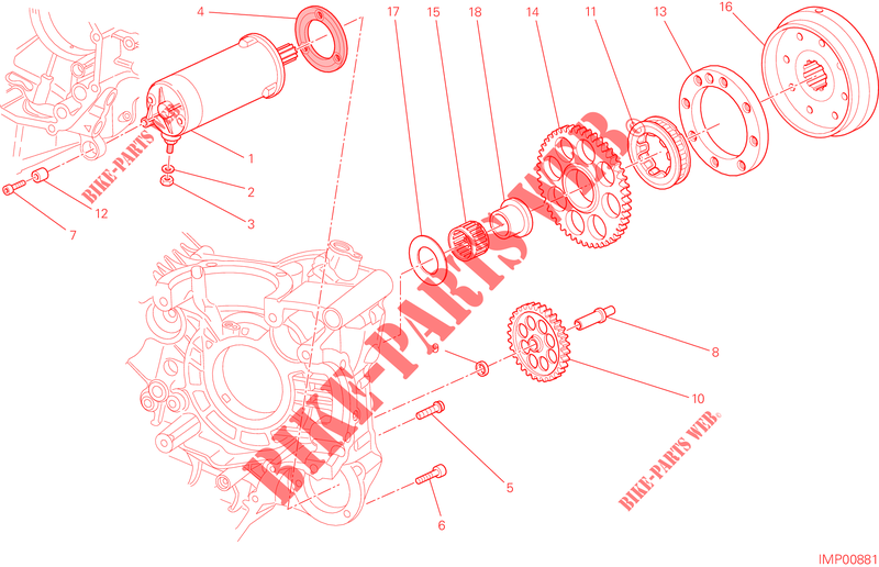 STARTMOTOR voor Ducati Hypermotard 2013