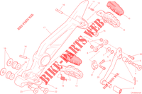 VOETSTEUN LINKS   SCHAKELPEDAAL voor Ducati Hyperstrada 2013