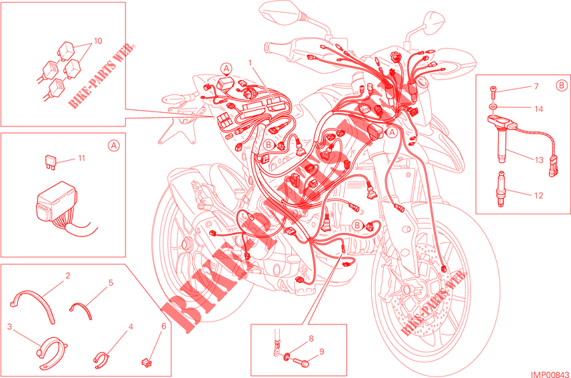 KABELBOOM voor Ducati Hypermotard SP 2013