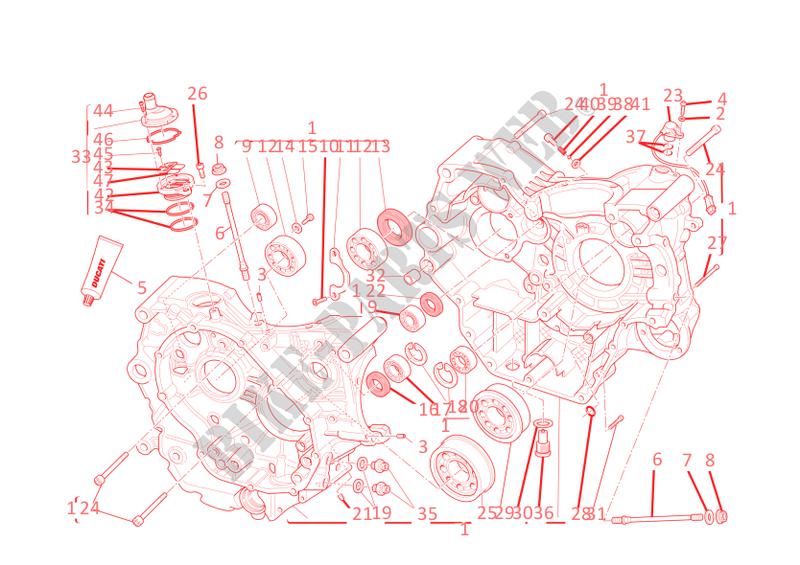 CARTERDELEN voor Ducati Hypermotard 796 2012