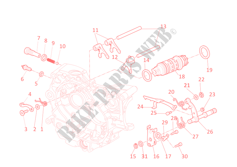 VERSNELLINGSBAK voor Ducati Hypermotard 796 2012