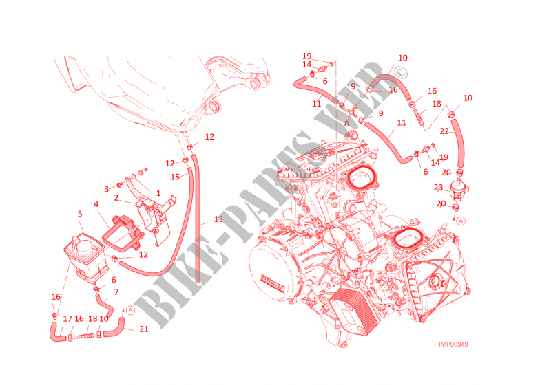EVAPORATIVE EMISSION SYSTEM (EVAP) voor Ducati 1299 Panigale S 2016