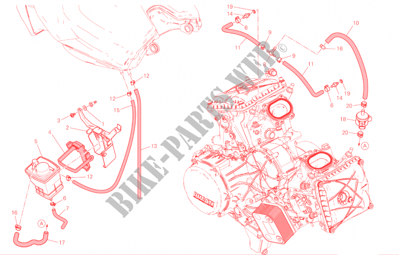 EVAPORATIVE EMISSION SYSTEM (EVAP) voor Ducati 959 Panigale  2016