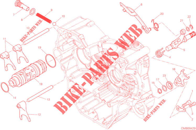 SCHAKEL MECHANISME voor Ducati Hyperstrada 939 2016