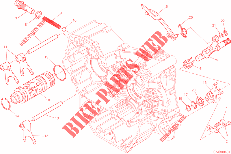 SCHAKEL MECHANISME voor Ducati Monster 821 DARK 2016