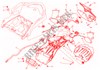 KENTEKENPLAAT HOUDER   ACHTERLICHT voor Ducati Multistrada 950  2017