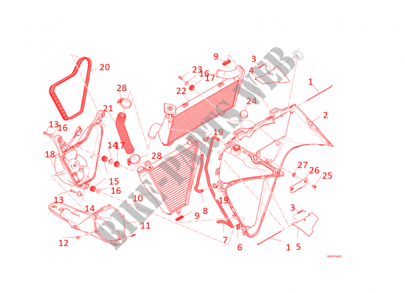 RADIATEUR voor Ducati Panigale R 2016
