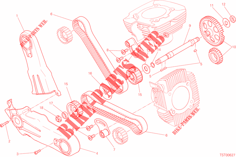 DISTRIBUTIERIEM voor Ducati Scrambler 800 Icon 2019