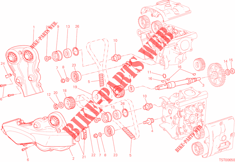 DISTRIBUTIERIEM voor Ducati Monster 821 DARK 2015