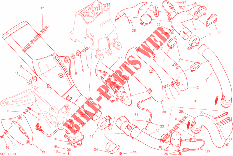 UITLAATSYSTEEM voor Ducati Monster 821 DARK 2015