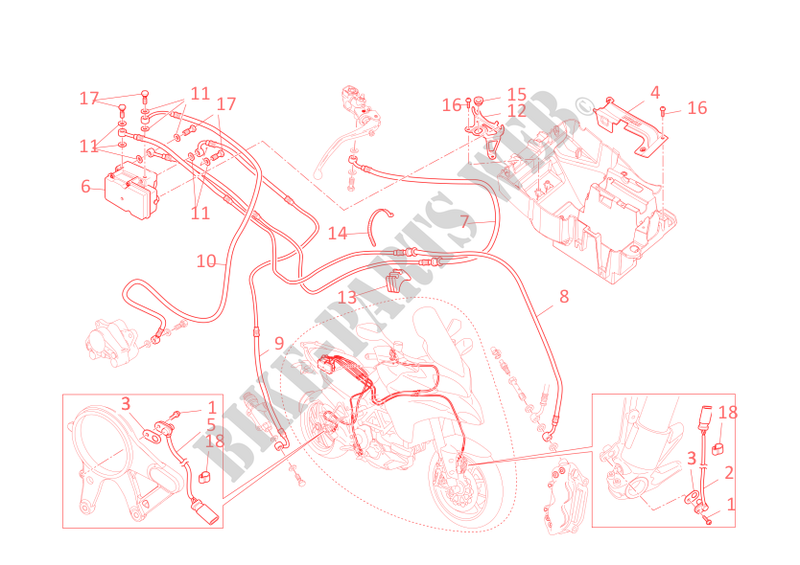 ANTILOCK BRAKING SYSTEM (ABS) voor Ducati Multistrada 1200 ABS 2011
