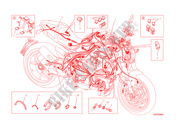 KABELBOOM voor Ducati Monster 1200 S 2015