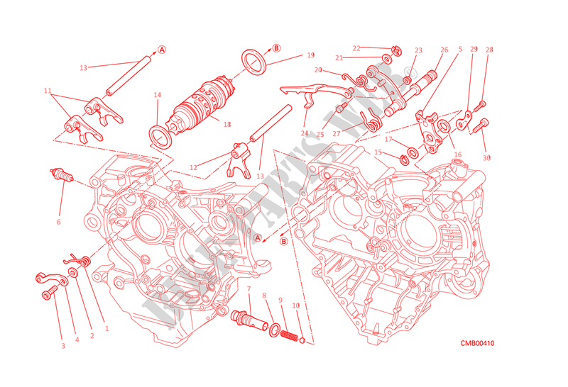 VERSNELLINGSBAK voor Ducati Monster 1200 S 2015