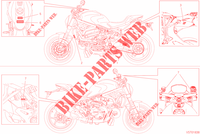 WARNING LABEL voor Ducati Monster 1200 R 2018