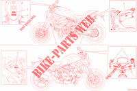 WARNING LABEL voor Ducati Monster 1200 25° Anniversario 2019
