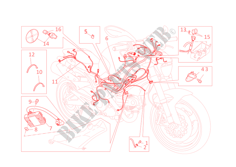 KABELBOOM voor Ducati Monster 795 2012