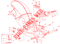 ACHTERBRUG (DM 006007) voor Ducati 900 SS 1992