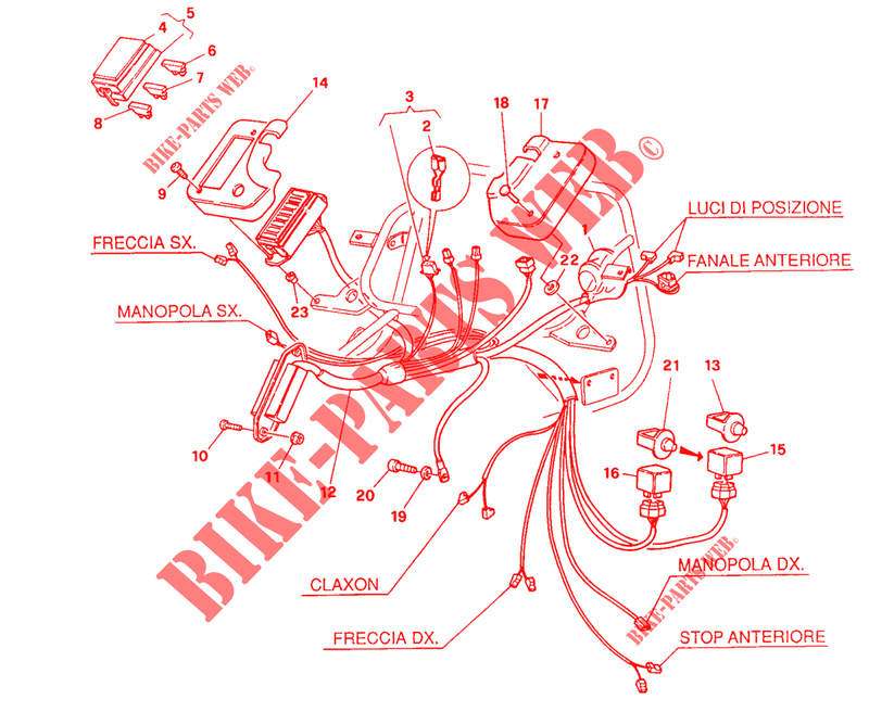 KABELBOOM (DM 016056) voor Ducati 900 SS 1992
