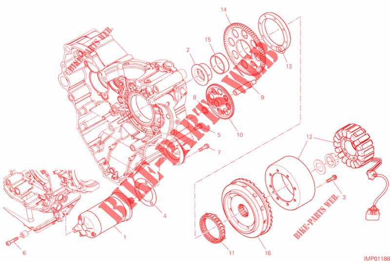 STARTMOTOR voor Ducati Diavel 1260 S 2019