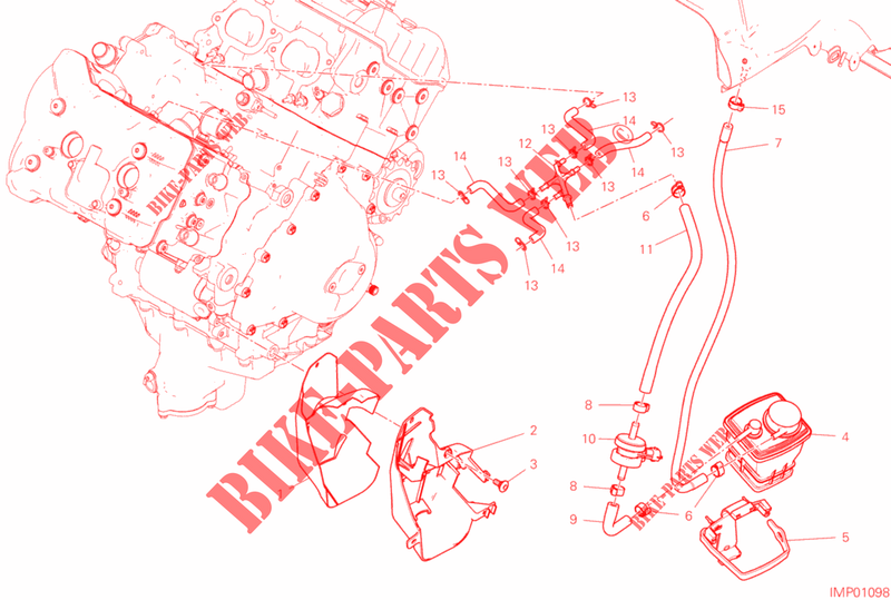 EVAPORATIVE EMISSION SYSTEM (EVAP) voor Ducati PANIGALE 1100 V4 S CORSE 2019