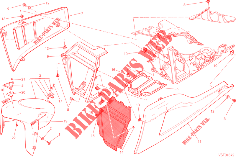 VOORSPATBORD voor Ducati Diavel 1200 Diesel 2017