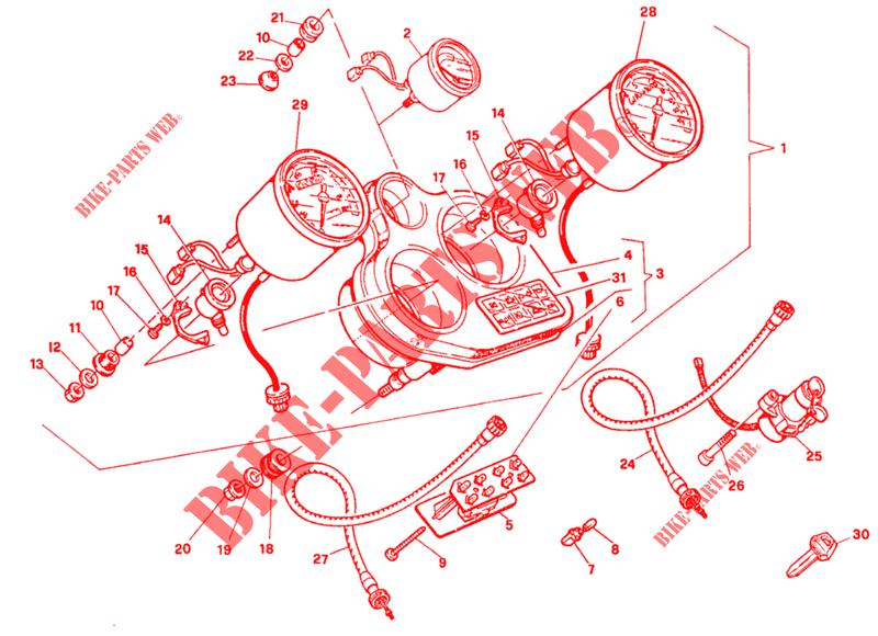 TELLERSET voor Ducati 888 1995