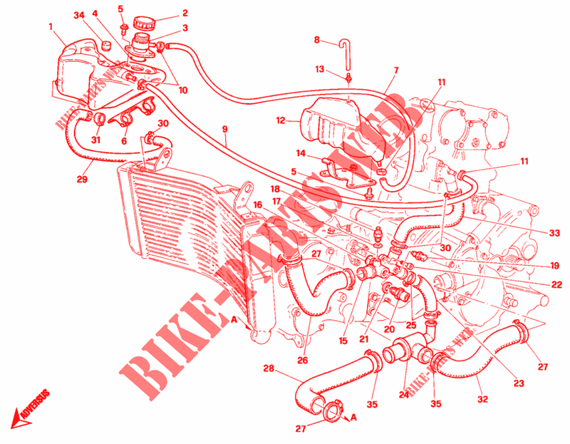 KOELSYSTEEM voor Ducati 748 1997