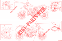 WARNING LABEL voor Ducati Hypermotard 939 2018