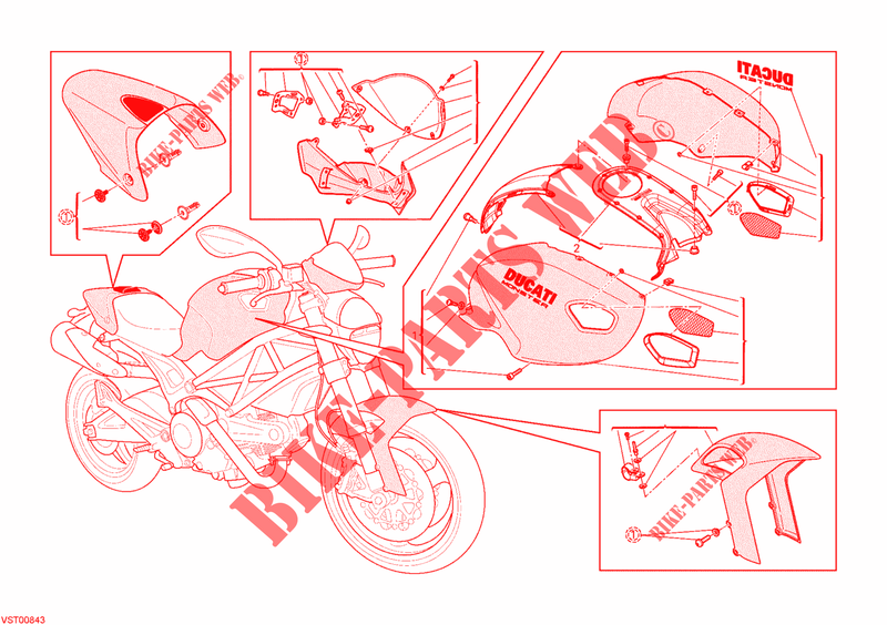 KUIPDEEL MONSTER ART voor Ducati Monster 696 2009