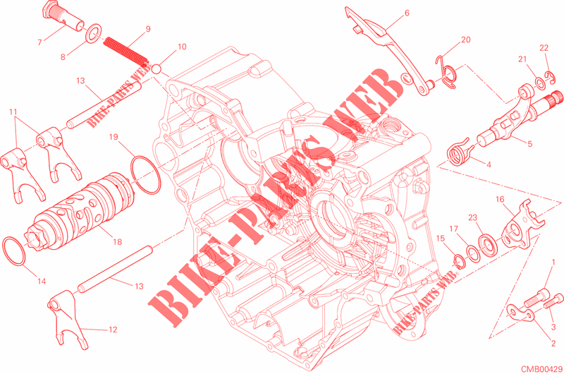 SCHAKEL MECHANISME voor Ducati Hypermotard 939 SP 2018