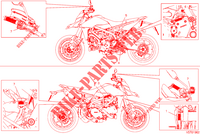 WARNING LABEL voor Ducati Hypermotard 950 2019
