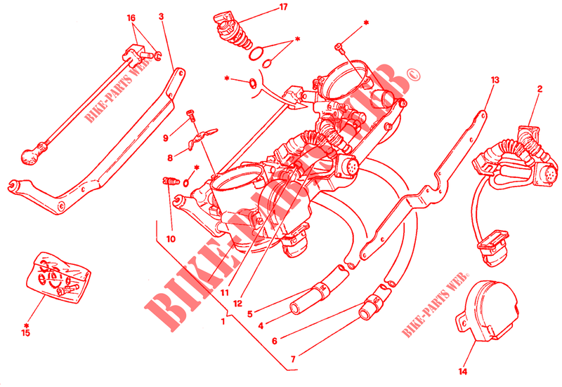 GASKLEP HUIS voor Ducati 916 1994